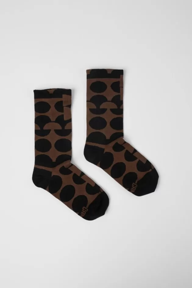 Camper Brown And Black Socks*Women Socks