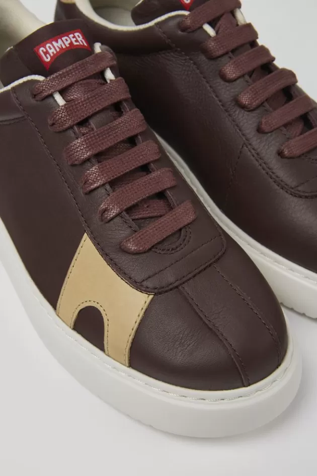 Camper Brown Leather And Nubuck Sneakers For Women*Women Sneakers