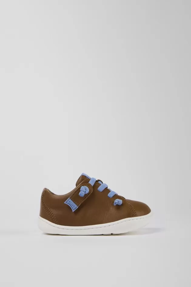 Camper Brown Leather Basket*Kids Sneakers