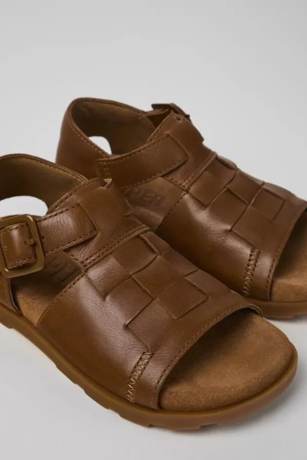 Camper Brown Leather Sandal*Kids Sandals