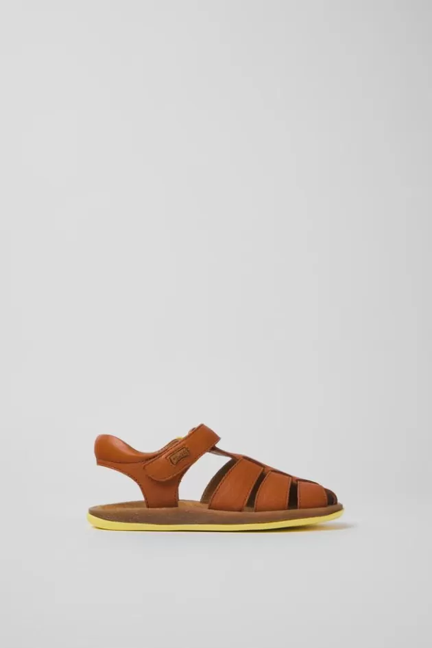 Camper Brown Leather Sandals For Kids*Kids Sandals