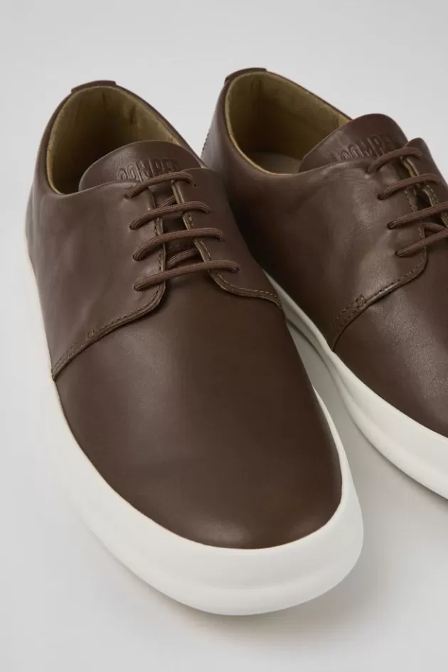 Camper Brown Leather Shoes For Men*Men Casual Shoes