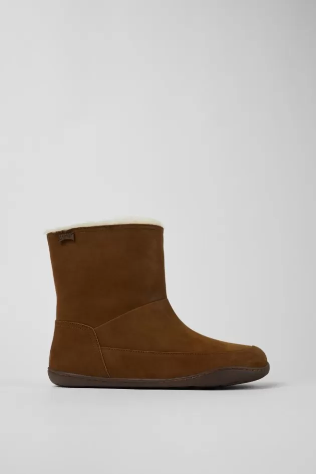 Camper Brown Nubuck Boots For Women*Women Boots