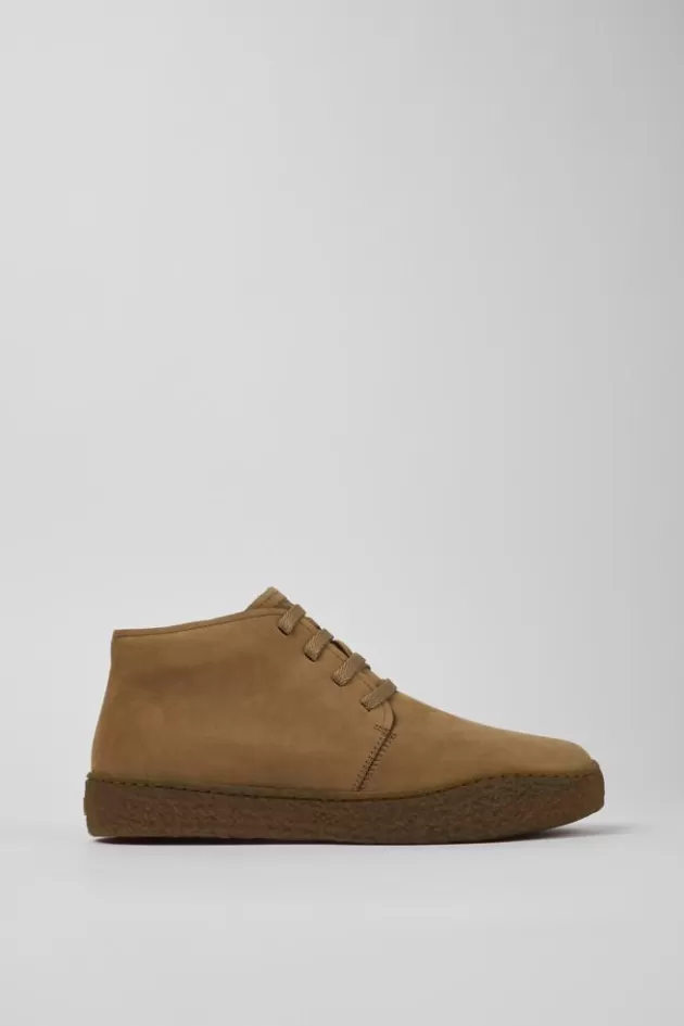 Camper Brown Nubuck Desert Boot For Men*Men Ankle Boots