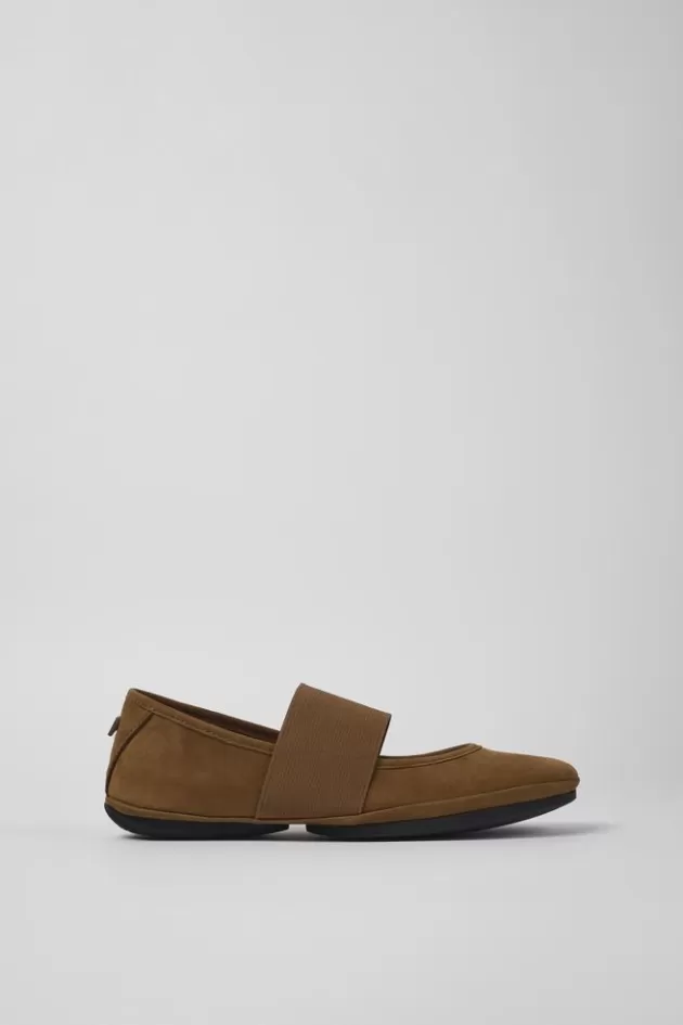 Camper Brown Nubuck Mary Jane For Women*Women Ballerinas