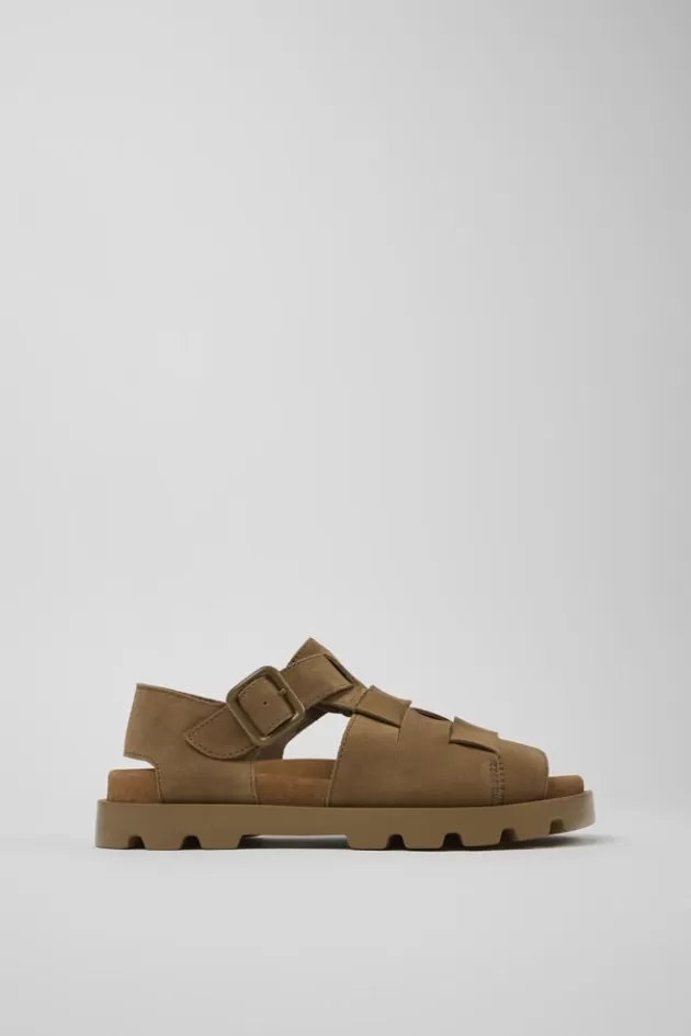 Camper Brown Nubuck Sandal For Women*Women Sandals