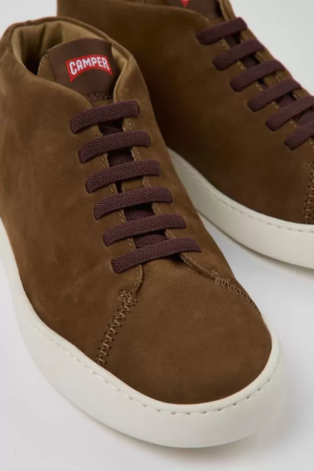 Camper Brown Nubuck Sneakers For Men*Men Sneakers