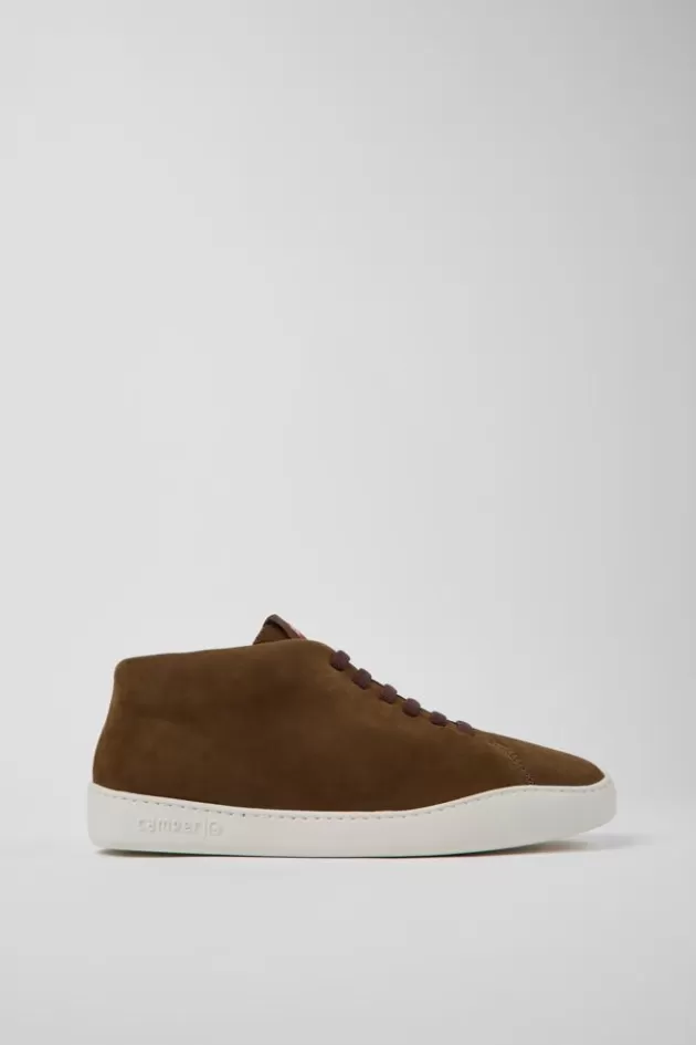 Camper Brown Nubuck Sneakers For Men*Men Sneakers