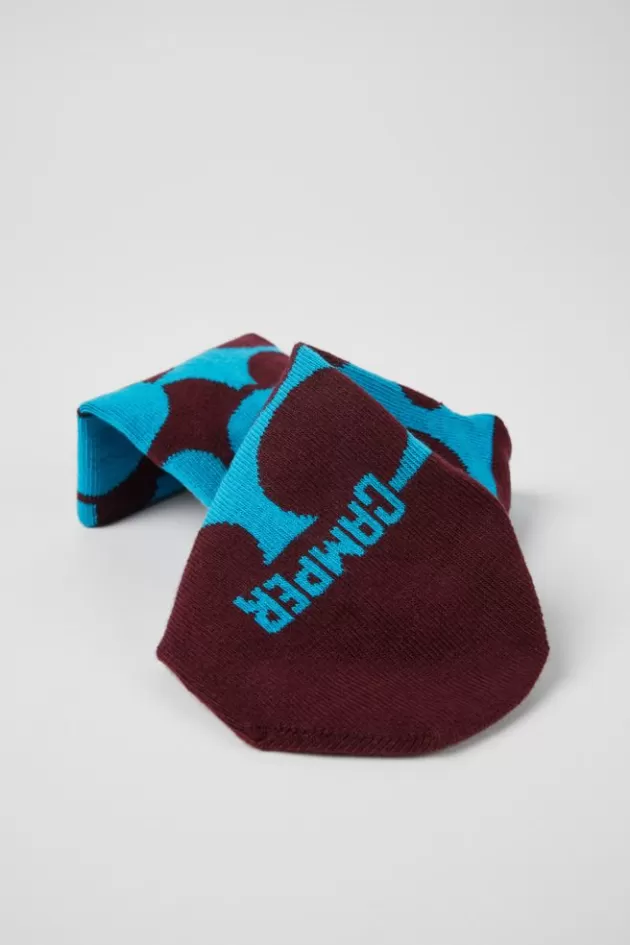 Camper Burgundy And Blue Socks*Women Socks