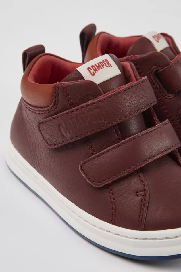 Camper Burgundy Leather Sneakers For Kids*Kids Sneakers