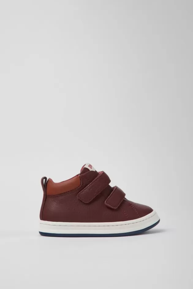 Camper Burgundy Leather Sneakers For Kids*Kids Sneakers