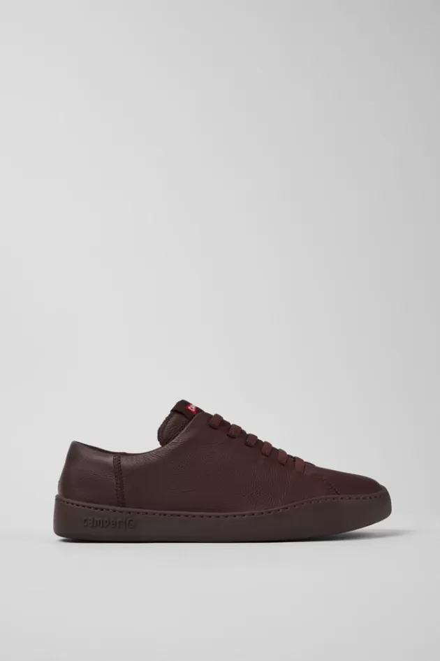 Camper Burgundy Leather Sneakers For Men*Men Sneakers