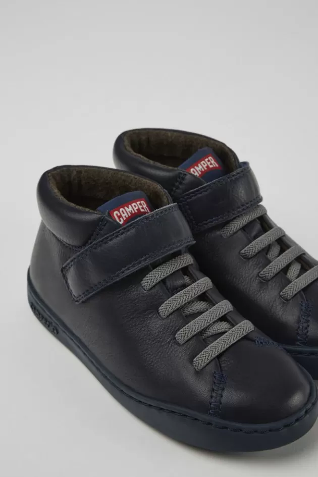 Camper Dark Blue Leather Sneakers*Kids Sneakers