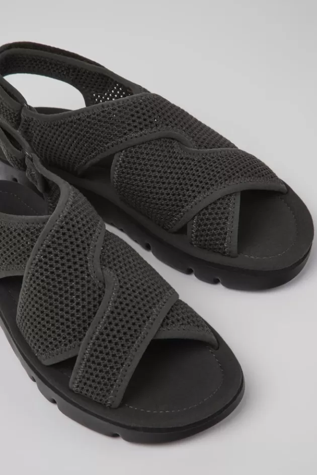 Camper Dark Gray Textile Sandals For Women*Women Sandals