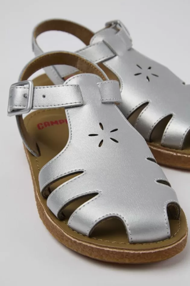 Camper Gray Leather Sandal*Kids Sandals