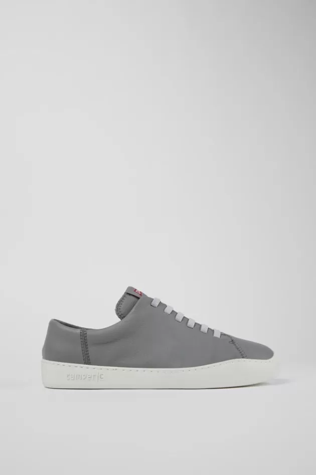 Camper Gray Leather Sneaker For Men*Men Casual Shoes