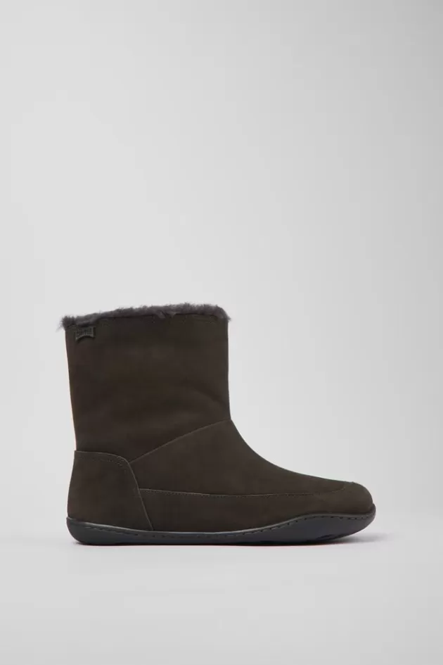 Camper Gray Nubuck Boots For Women*Women Boots