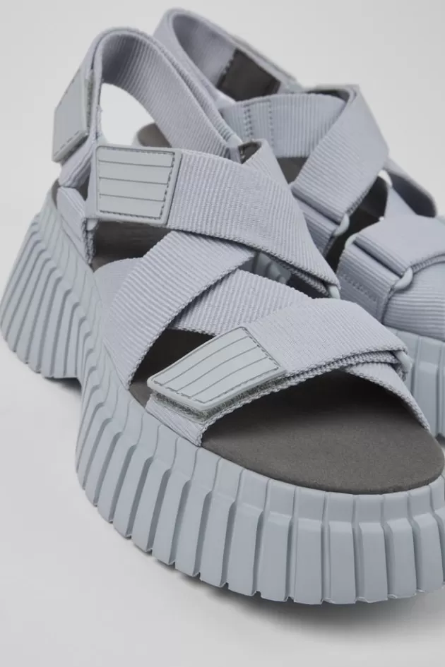 Camper Gray Textile Cross-Strap Sandal For Women*Women Sandals