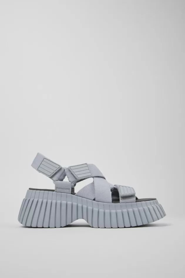 Camper Gray Textile Cross-Strap Sandal For Women*Women Sandals