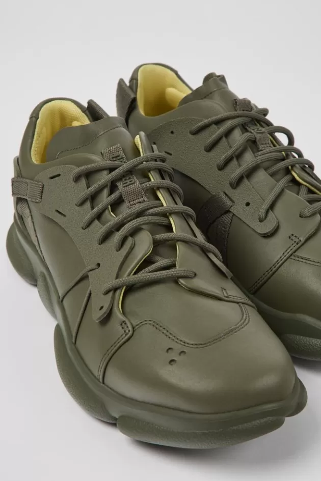 Camper Green Leather And Textile Sneakers For Men*Men Sneakers