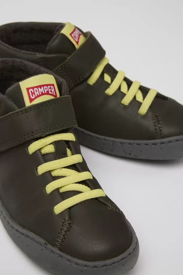 Camper Green Leather Boots*Kids Sneakers