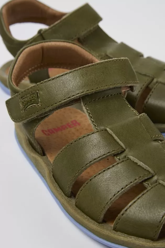 Camper Green Leather Sandal*Kids Sandals