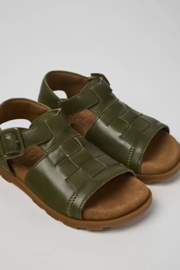 Camper Green Leather Sandal*Kids Sandals