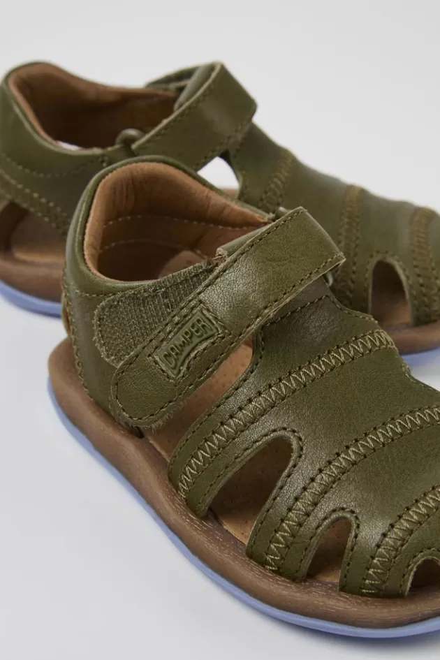 Camper Green Leather Sandal*Kids Sandals