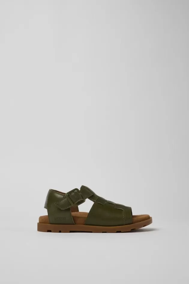 Camper Green Leather Sandal*Kids Sandals