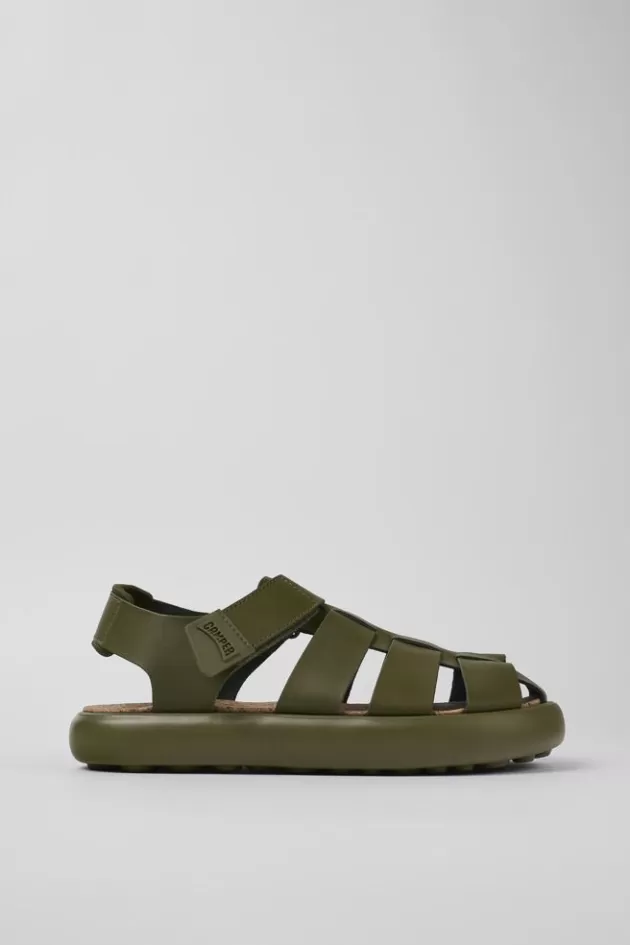 Camper Green Leather Sandal For Men*Men Sandals