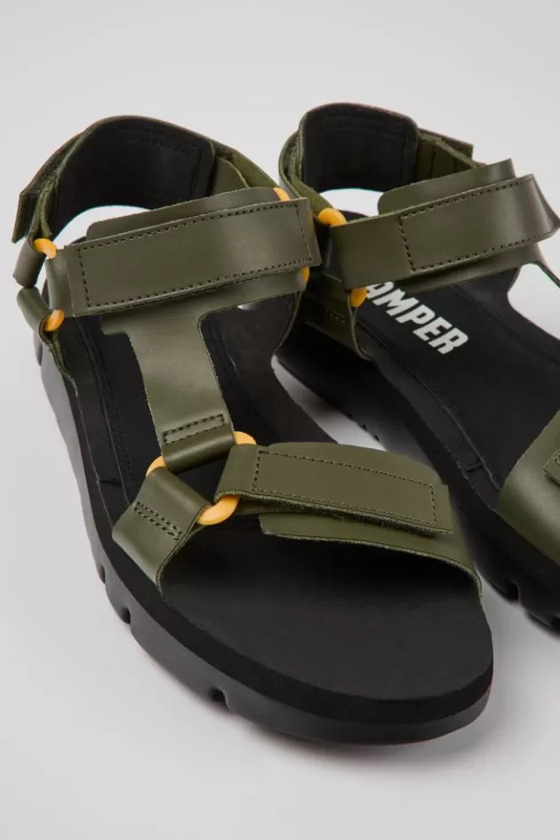 Camper Green Leather Sandals For Men*Men Sandals