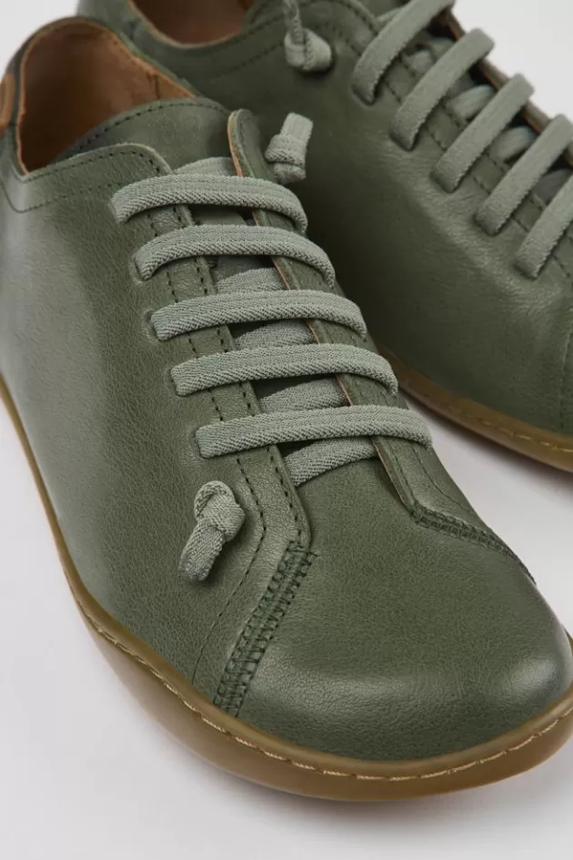 Camper Green Leather Shoes For Women*Women Casual Shoes