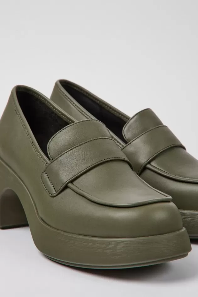 Camper Green Leather Shoes For Women*Women Formal Shoes