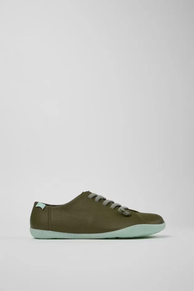 Camper Green Leather Shoes For Women*Women Casual Shoes