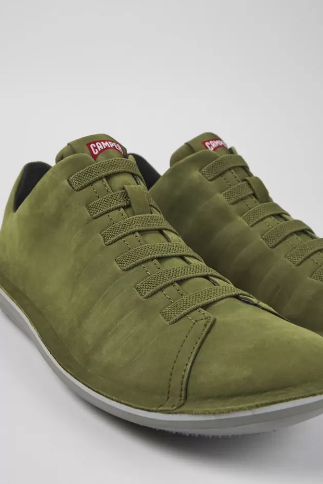 Camper Green Nubuck Low Sneaker For Men*Men Casual Shoes