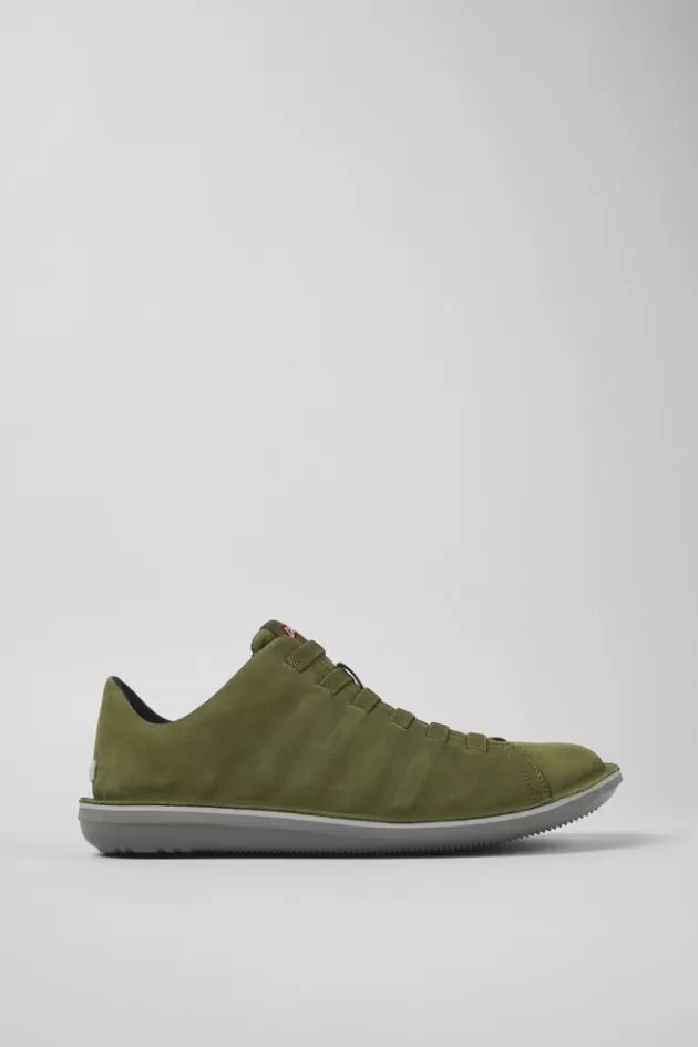 Camper Green Nubuck Low Sneaker For Men*Men Casual Shoes