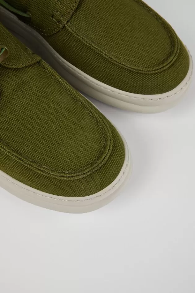 Camper Green Textile Boat Shoe For Men*Men Casual Shoes