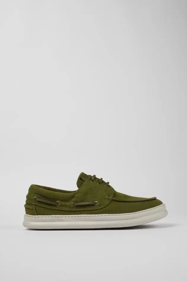 Camper Green Textile Boat Shoe For Men*Men Casual Shoes