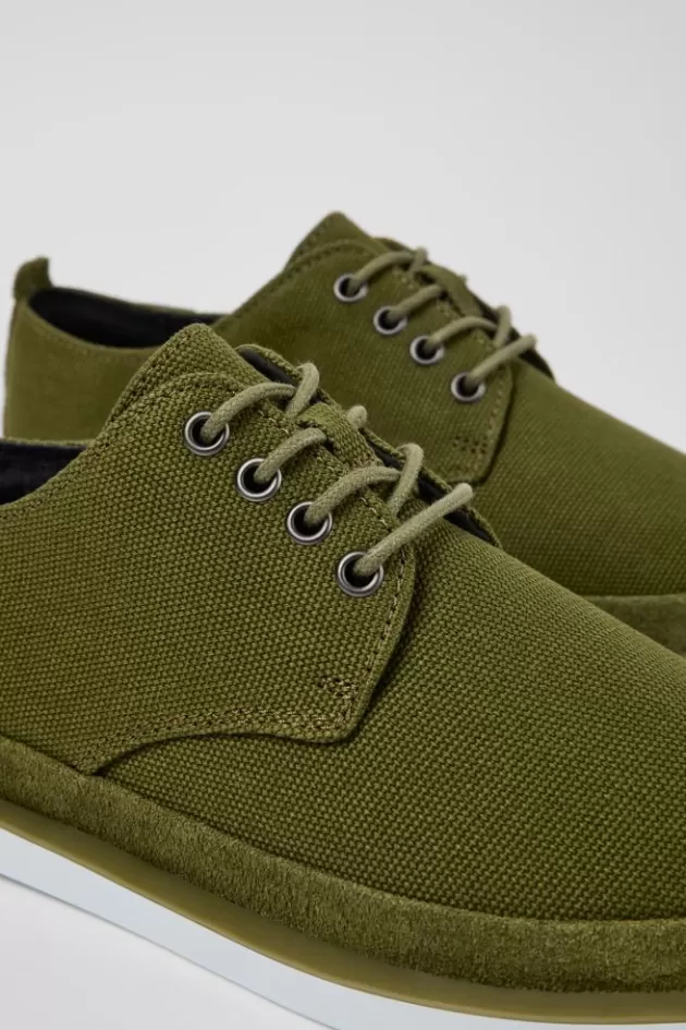 Camper Green Textile/Nubuck Blucher For Men*Men Formal Shoes