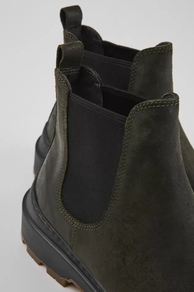 Camper Green-Gray Nubuck Ankle Boots For Men*Men Ankle Boots