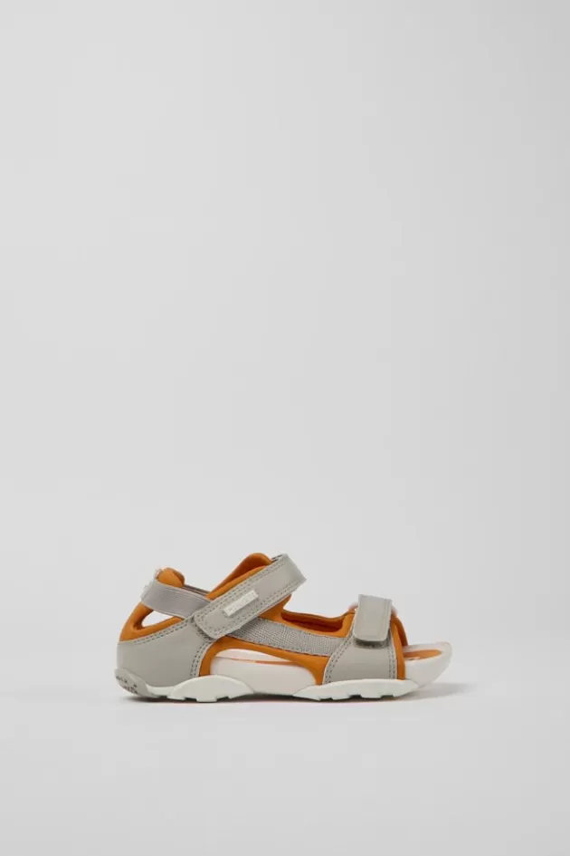 Camper Grey And Orange Sandals For Kids*Kids Sandals