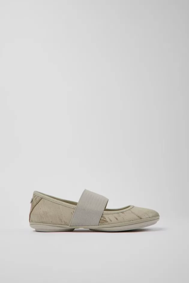 Camper Light Gray Nubuck Ballerinas For Women*Women Ballerinas