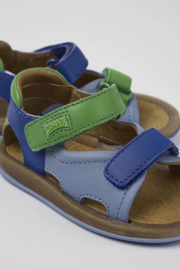 Camper Multicolored Leather 2-Strap Sandal*Kids Sandals