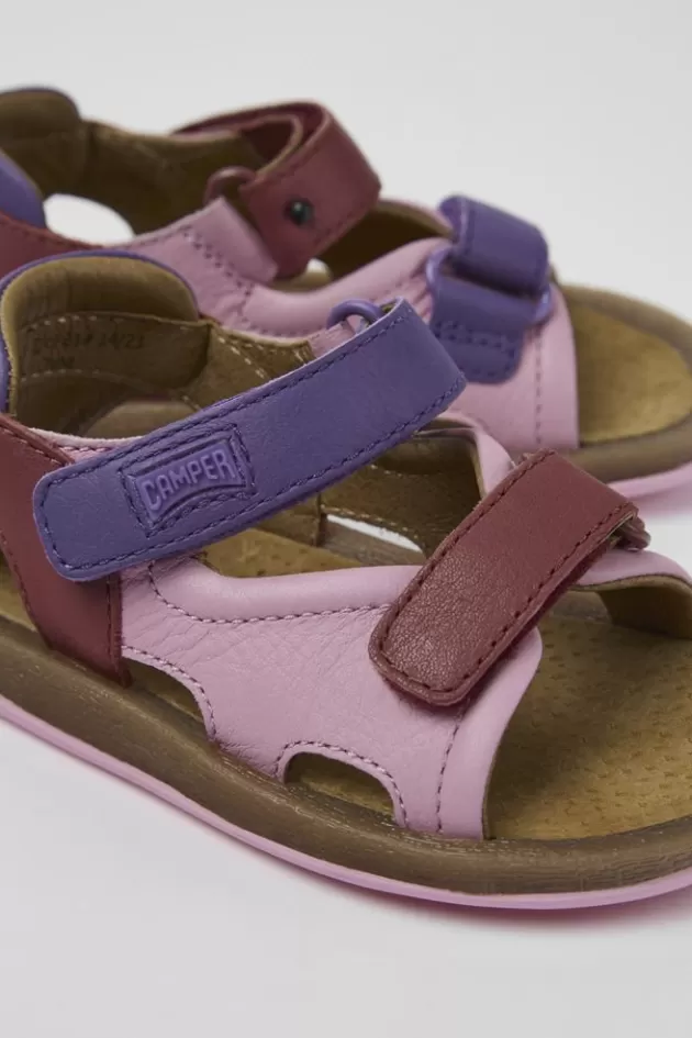 Camper Multicolored Leather 2-Strap Sandal*Kids Sandals