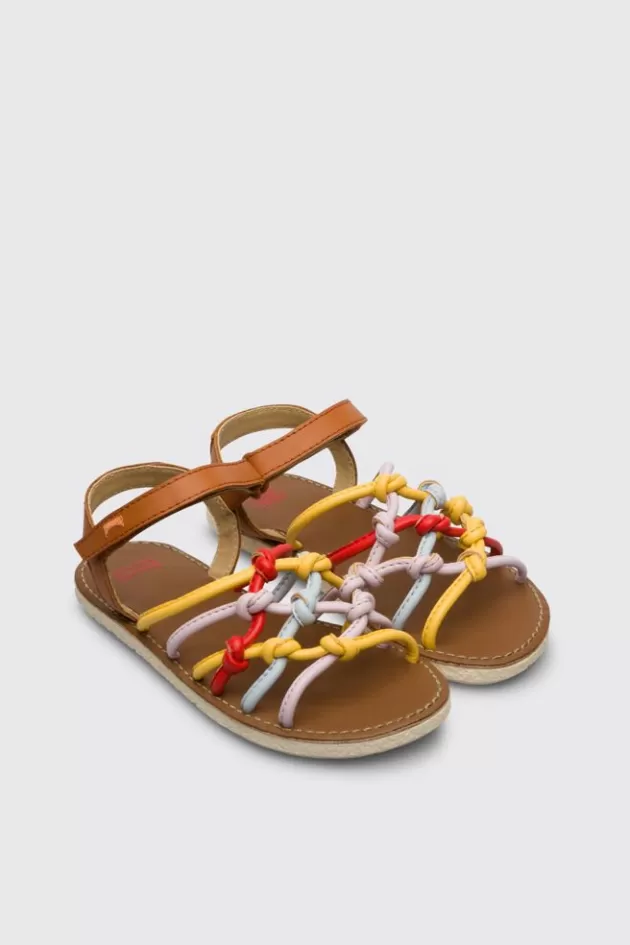 Camper Multicoloured Sandal With Velcro For Girls*Kids Sandals