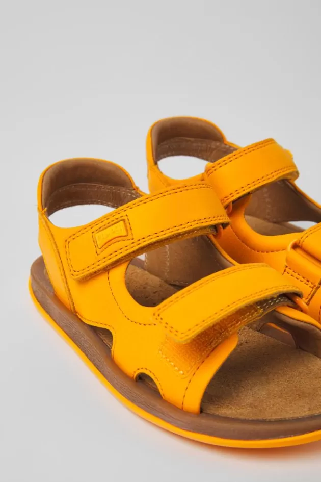 Camper Orange Leather Sandals For Kids*Kids Sandals