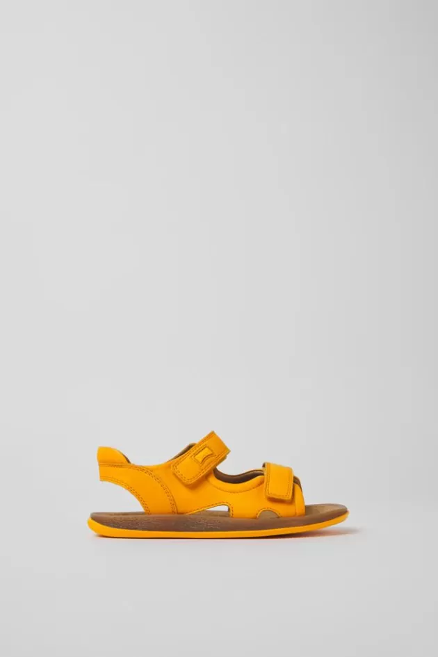 Camper Orange Leather Sandals For Kids*Kids Sandals