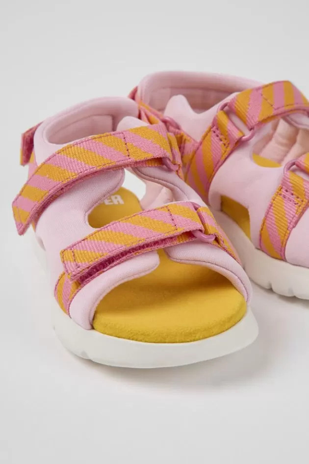 Camper Pink And Orange Textile Sandals For Kids*Kids Sandals