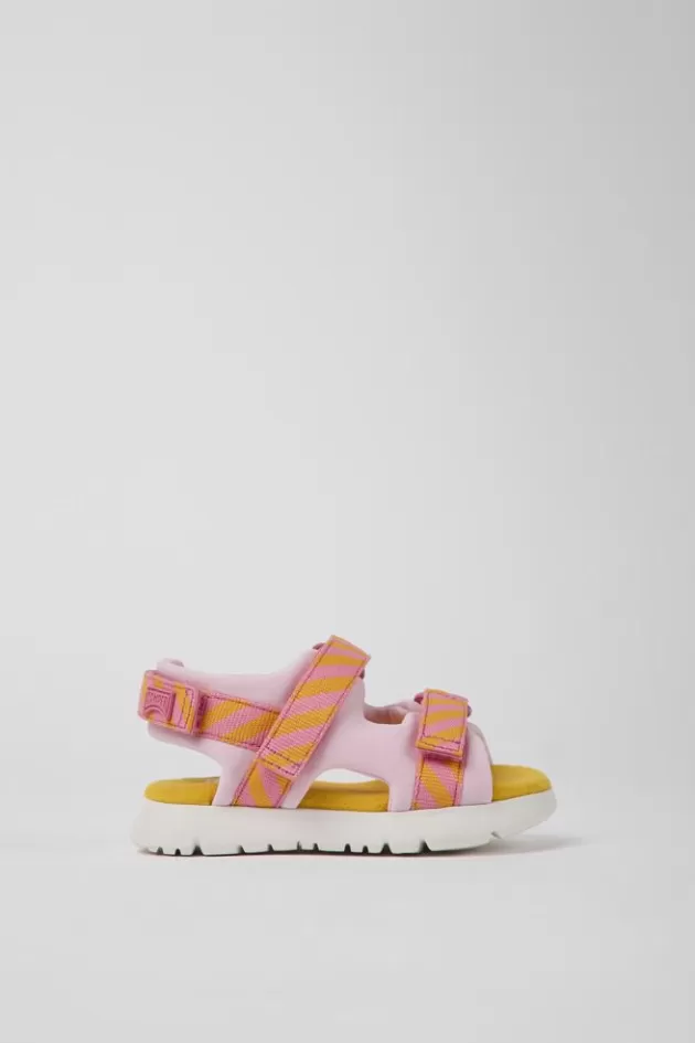 Camper Pink And Orange Textile Sandals For Kids*Kids Sandals