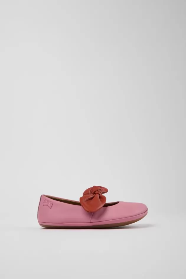 Camper Pink And Red Ballerinas For Kids*Kids Ballerinas